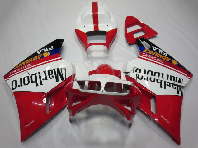 1993-2005 Ducati 748 916 996 998 Motorcycle Fairings - White Red Glossy Black Marlboro Canada Suppliers