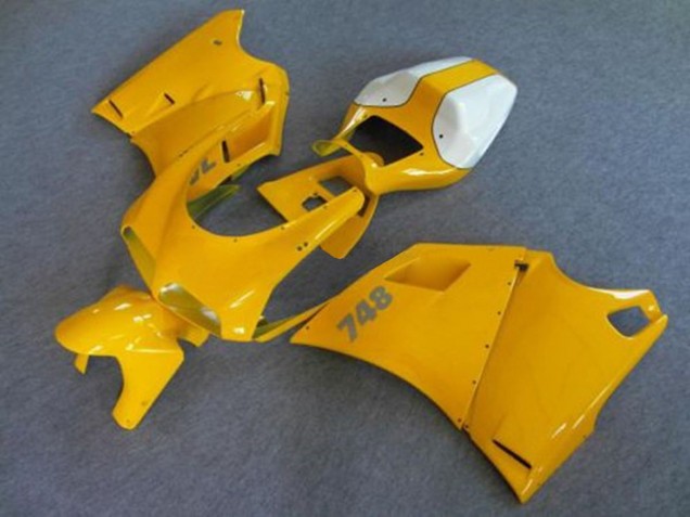 1993-2005 Ducati 748 Motorcycle Fairings - White Yellow Canada Suppliers