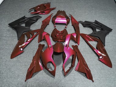2009-2014 BMW S1000RR Motorcycle Fairing Kits - Red Matte Black Canada Suppliers