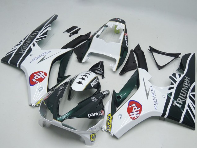 2009-2012 Triumph Daytona 675 Motorcycle Fairings - White Glossy Black HPi Canada Suppliers