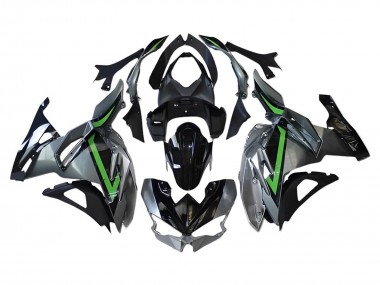 2024-2025 Kawasaki Ninja 500 EX500R Motorcycle Fairings - Grey Green Black Canada Suppliers
