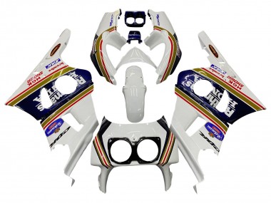 1990-1999 Honda CBR400RR NC29 Motorcycle Fairings - White Gold Red Dark Blue Rothmans Canada Suppliers