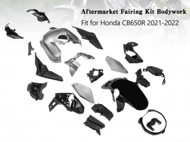 2019-2022 Honda CB650R Motorcycle Fairings - Silver Black Canada Suppliers