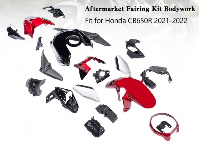 2019-2022 Honda CB650R Motorcycle Fairings - Black Red Silver Canada Suppliers