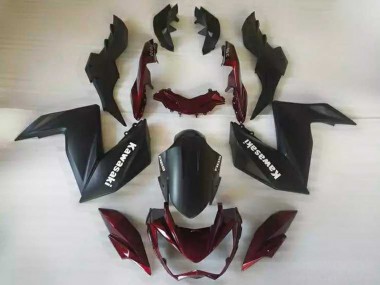 2015-2016 Kawasaki Z250/Z300 Motorcycle Fairings - Matte Black Maroon Red Canada Suppliers