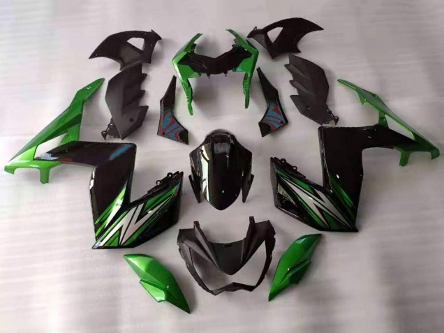 2015-2016 Kawasaki Z250/Z300 Motorcycle Fairings - Green Black White Canada Suppliers