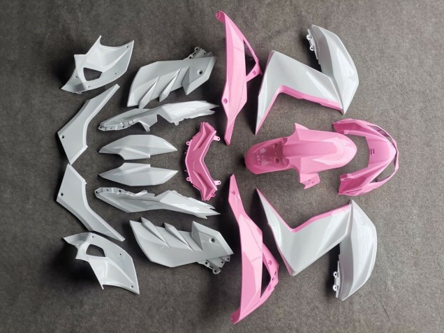 2015-2016 Kawasaki Z250/Z300 Motorcycle Fairings - White Pink Canada Suppliers