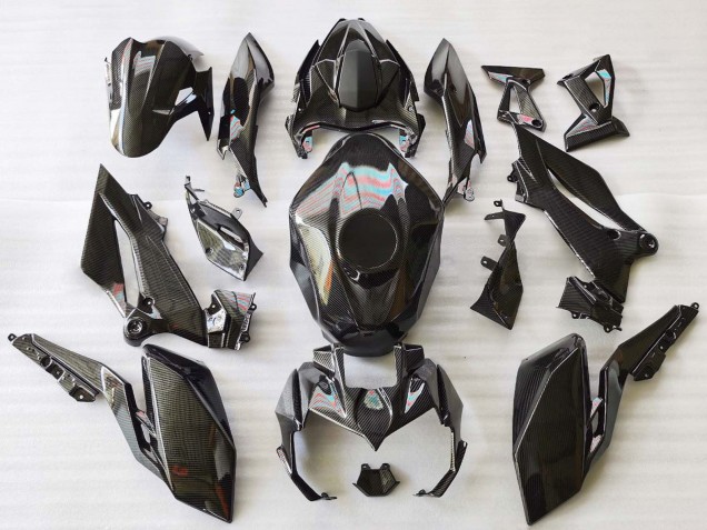 2018-2024 Kawasaki Z400 Motorcycle Fairings - Black Carbon Fiber Canada Suppliers