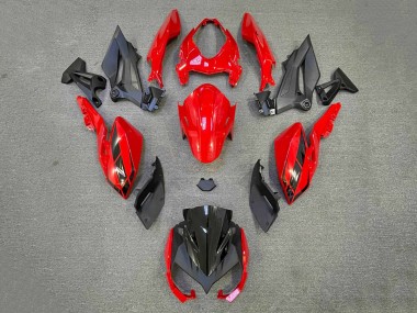 2018-2024 Kawasaki Z400 Motorcycle Fairings - Red Matte Black Canada Suppliers