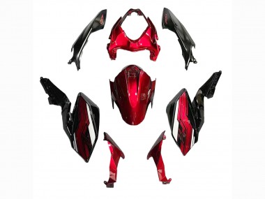 2018-2024 Kawasaki Z400 Motorcycle Fairings - Candy Red Glossy Black Canada Suppliers