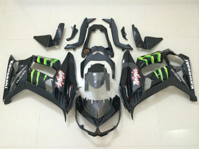 2010-2016 Kawasaki Z1000SX Motorcycle Fairings - Glossy Black Green Monster Canada Suppliers