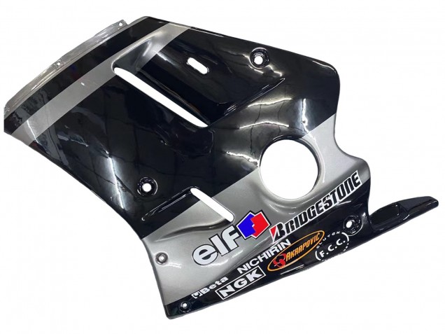 1989-1990 Kawasaki ZXR250 Motorcycle Fairings - Glossy Black Grey Elf Touch4 Bridgestone Canada Suppliers