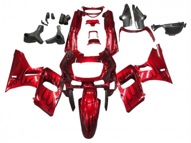 1993-2007 Kawasaki ZZR400 Motorcycle Fairings - Red Black Flame Canada Suppliers