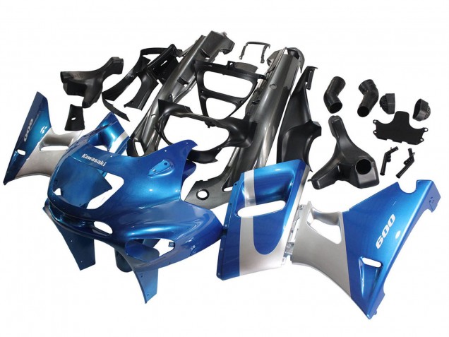 1998-2003 Kawasaki ZZR600 Motorcycle Fairings - Blue Silver Black Canada Suppliers