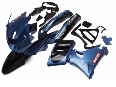 1998-2003 Kawasaki ZZR600 Motorcycle Fairings - Blue Black Red Motul Canada Suppliers