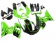 1998-2003 Kawasaki ZZR600 Motorcycle Fairings - Green Glossy Black Flame Canada Suppliers