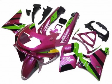 1993-2007 Kawasaki ZZR400 Motorcycle Fairings - Deep Pink Green EVA Racing Canada Suppliers