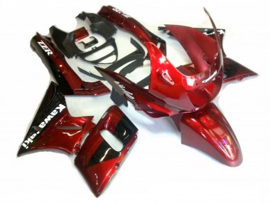 1998-2003 Kawasaki ZZR600 Motorcycle Fairings - Red Glossy Black Canada Suppliers
