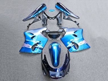 1993-2003 Kawasaki ZZR1100 Motorcycle Fairings - Glossy Blue Grey Canada Suppliers
