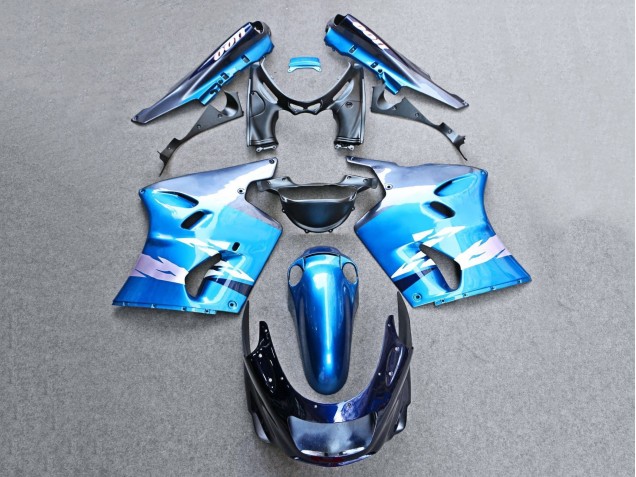 1993-2003 Kawasaki ZZR1100 Motorcycle Fairings - Glossy Blue Grey Canada Suppliers