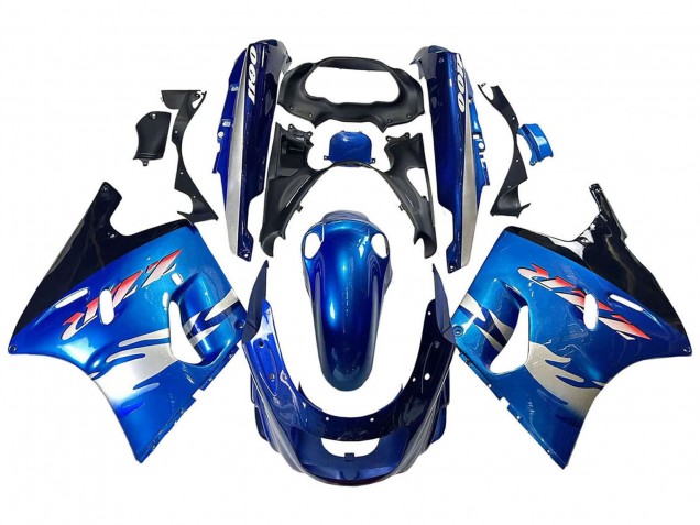 1993-2003 Kawasaki ZZR1100 Motorcycle Fairings - Blue Silver Black Canada Suppliers