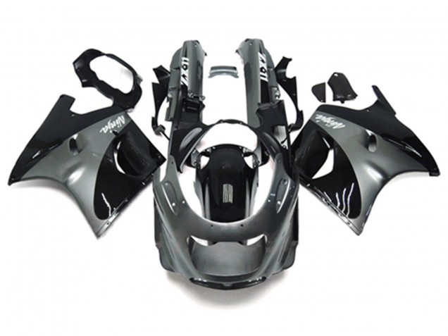 1993-2003 Kawasaki ZZR1100 Motorcycle Fairings - Grey Black Ninja Canada Suppliers