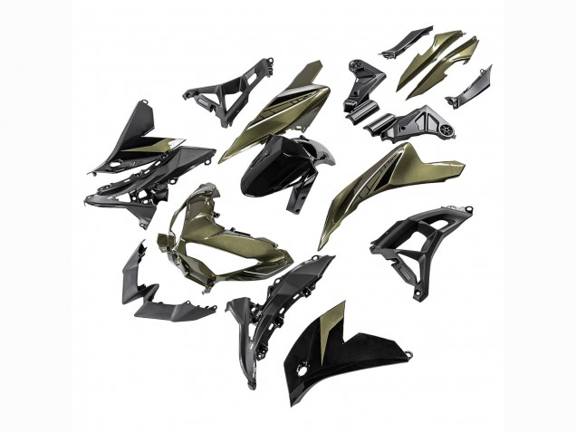 2022-2025 Kawasaki Versys 650 Motorcycle Fairings - Dark Green Black Canada Suppliers