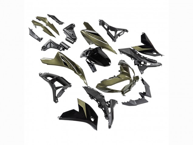 2022-2025 Kawasaki Versys 650 Motorcycle Fairings - Dark Green Black Canada Suppliers