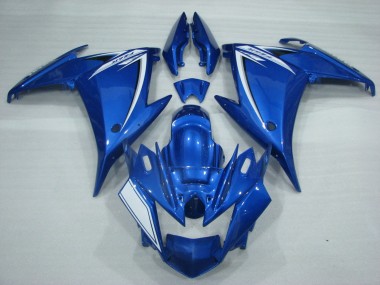 2009-2015 Yamaha FZ6R Motorcycle Fairings - Blue White Canada Suppliers