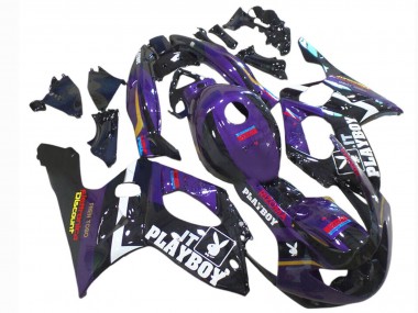 1996-2007 Yamaha YZF600R Thundercat Motorcycle Fairings - Dark Purple Black White Rizoma Playboy Canada Suppliers