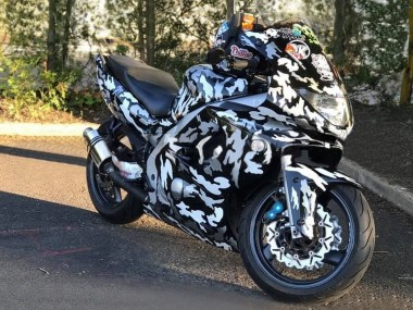1996-2007 Yamaha YZF600R Thundercat Motorcycle Fairings - Black White Grey Camouflage Canada Suppliers