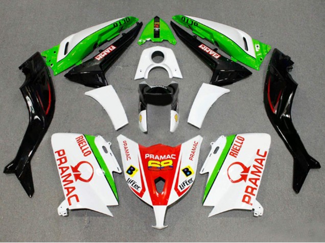 2012-2014 Yamaha TMAX530 Motorcycle Fairings - White Red Green Pramac Fiamm Canada Suppliers