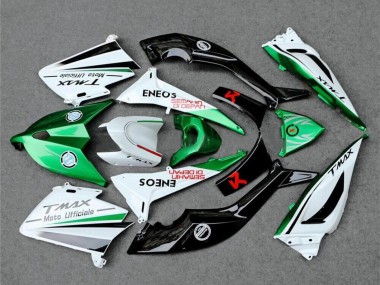 2012-2014 Yamaha TMAX530 Motorcycle Fairings - White Green Black Semakin Didepan ENEOS Canada Suppliers