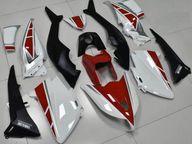 2012-2014 Yamaha TMAX530 Motorcycle Fairings - White Red Silver Yamalube Canada Suppliers