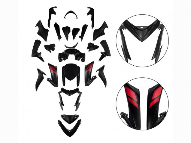 2015-2020 Suzuki GSX-S 1000 Motorcycle Fairings - Black with Red Canada Suppliers