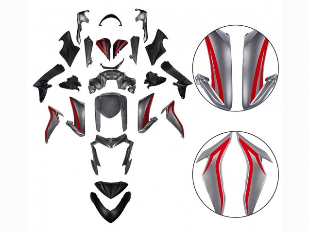 2015-2020 Suzuki GSX-S 1000 Motorcycle Fairings - Red Silver Canada Suppliers