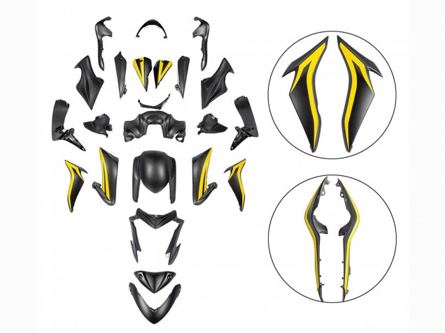 2015-2020 Suzuki GSX-S 1000 Motorcycle Fairings - Black Yellow Canada Suppliers