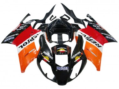 2003-2006 Aprilia RSV1000 Motorcycle Fairings - Orange White Red Black Repsol Canada Suppliers