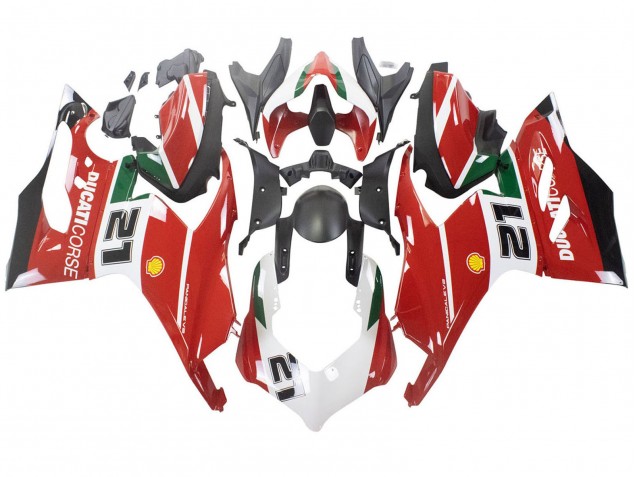2020-2024 Ducati Panigale V2 Motorcycle Fairings - White Red Green Matte Black Corse 21 Canada Suppliers