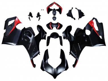 2020-2021 Ducati Panigale V4 V4S Motorcycle Fairings - Glossy Black Red Canada Suppliers