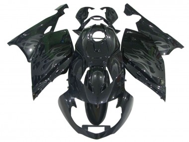 2005-2010 BMW K1200S Motorcycle Fairings - Glossy Black Grey Flame Canada Suppliers