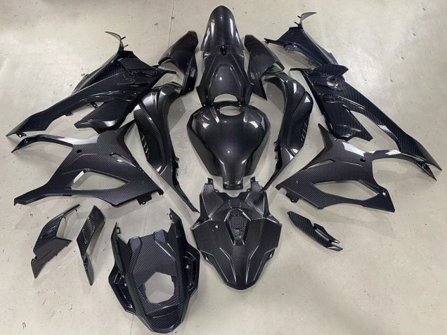 2023-2024 BMW S1000RR Motorcycle Fairings - Glossy Black Carbon Fiber Canada Suppliers