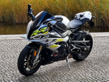 2023-2024 BMW S1000RR Motorcycle Fairings - Silver Yellow Carbon Fiber Canada Suppliers