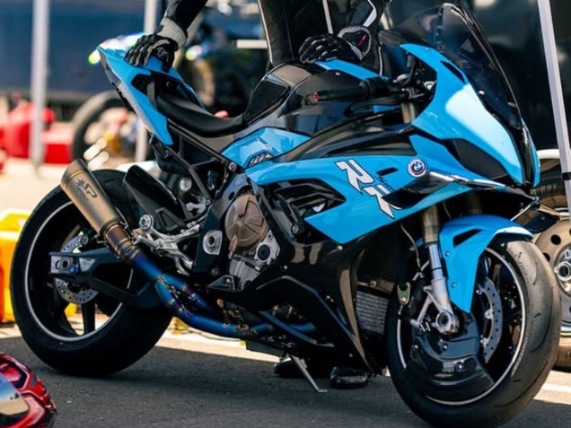 2019-2022 BMW S1000RR Motorcycle Fairings - Blue Black Carbon Fiber Canada Suppliers