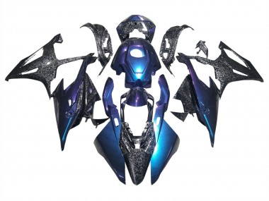 2019-2022 BMW S1000RR Motorcycle Fairings - Gradient Blue Purple Forged Carbon Fiber Canada Suppliers