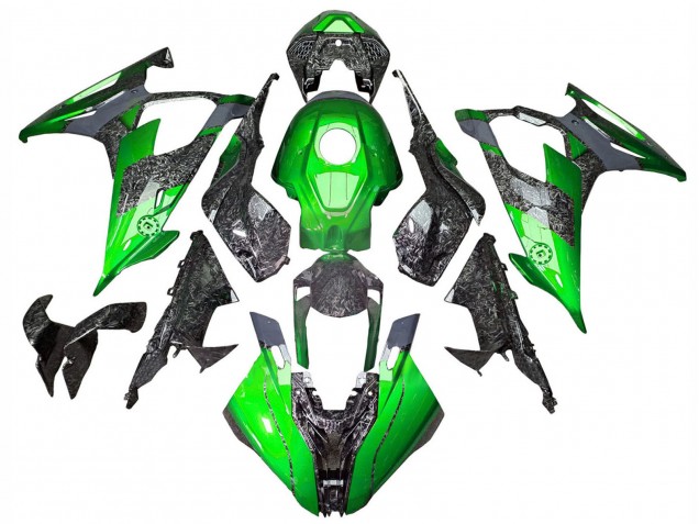 2019-2022 BMW S1000RR Motorcycle Fairings - Green Forged Carbon Fiber Canada Suppliers