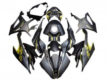 2019-2022 BMW S1000RR Motorcycle Fairings - Black Yellow Carbon Fiber Canada Suppliers