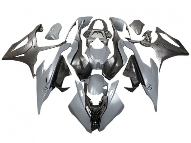 2019-2022 BMW S1000RR Motorcycle Fairings - Grey Black Carbon Fiber Canada Suppliers