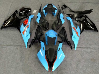 2019-2022 BMW S1000RR Motorcycle Fairings - Black Light Blue Canada Suppliers