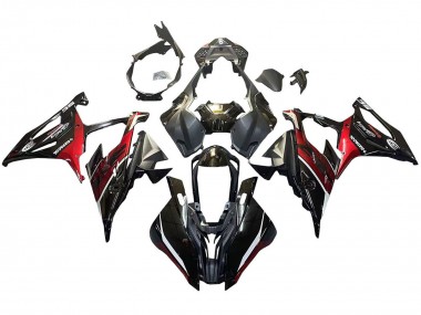 2019-2022 BMW S1000RR Motorcycle Fairings - Black Dark Red Canada Suppliers